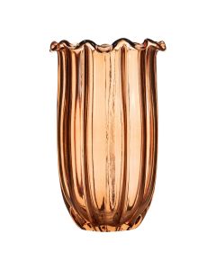 Vase Lotus orange h25 d16,5cm