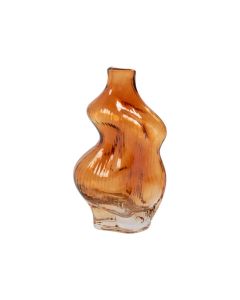 Vase Bonnie bernsteinfarben H 23,5 D 14 cm