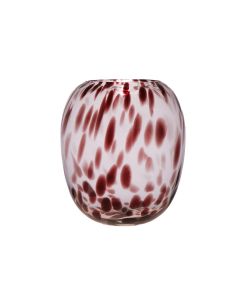 Frank Vase transparent/rouge h20 d18