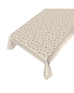 Tafelkleed Kerst Sneeuwvlokken rood 140 cm x 20 mtr