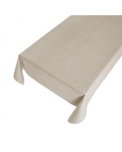 Linen Look Embossing Tafelzeil zandkleur 140cmx20mtr 