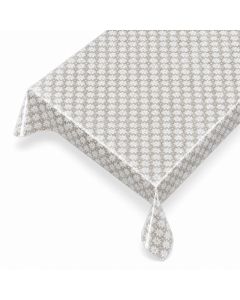 Daisy floral tablecloth lace look beige-yellow 137cmx20mtr
