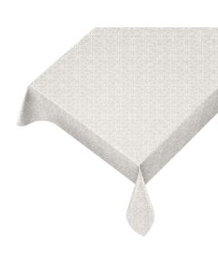 Geborduurde geometrische bloemen tafelzeil kant-look beige-rose verpakt 137cmx220cm