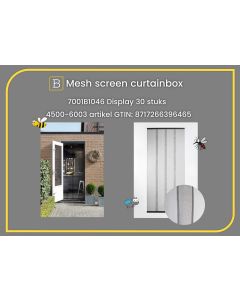 Mesh screen curtainbox 2026 - 30 pcs.; 31x42x102 cm; grey
