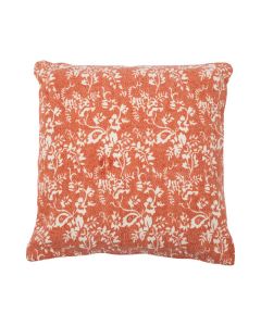 Coussin orange jardin fleuri 45 x 45 cm