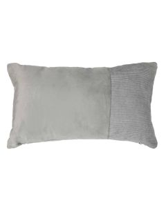 Cushion velvet l. grey & corduroy 30 x 50 cm