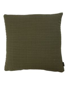 Uneven stitching army green cushion 45 x 45 cm