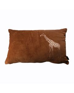 Giraffe Foil Kissen rotBraun 30x50cm