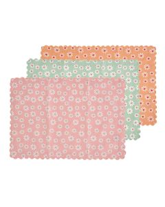 Daisy flowers placemat mix colours 35x50 (set of 3)