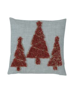 Spartree kussen beige rood 45x45cm 