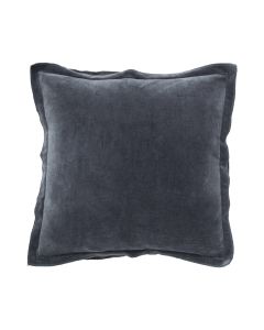 Velvet overlock grey blue Cushion 45 cm x 45 cm