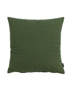 Uneven stitching army green cushion 45 x 45 cm