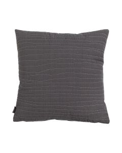 Uneven stitching dark grey Cushion 45 cm x 45 cm