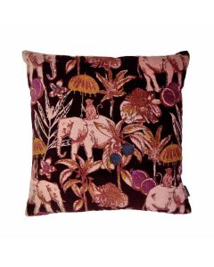 Elephant Print kussen bordeaux 45x45cm 