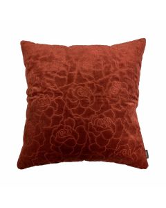 Rose Embroidery coussin orange 45x45cm
