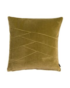 Uneven Pintuck coussin kaki 45x45cm