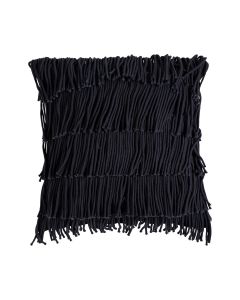 African Fringes Kissen schwarz 40x40cm