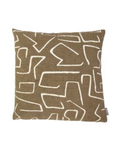 Roy Chenille coussin taupe 45x45cm 