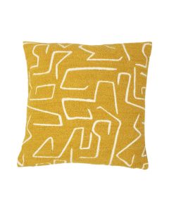 Roy chenille jaquard kussen honing geel 45x45cm 