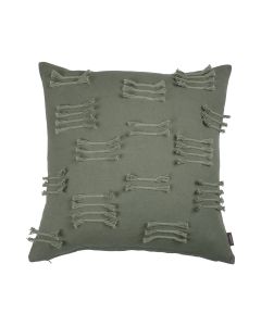 Uneven Ruffle Cushion green 50x50cm 