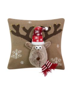 Knittede Rudolf Cushion beige 40x40cm