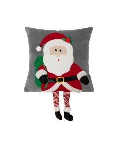 Santa cushion with legs grey 40x40cm