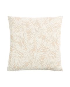 Cushion Jacquard leafs off white 45x45cm