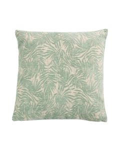 Cushion Jacquard leafs green 45x45cm