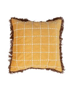 Coussin Sulawesi mustard jaune 45x45cm