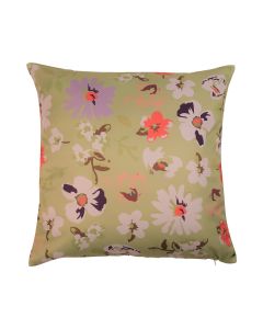 Valerie outdoor flower print l.green cushion 45 x 45 cm