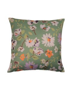 Valerie outdoor flower print d.green cushion 45 x 45 cm