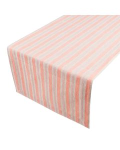 New Linen Stripe Chemin de table corail 50x140cm