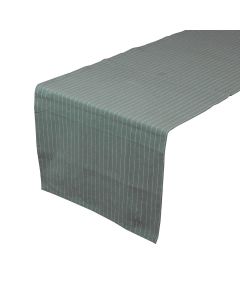 Pinstripe Chemin de table sauge vert 50x140cm