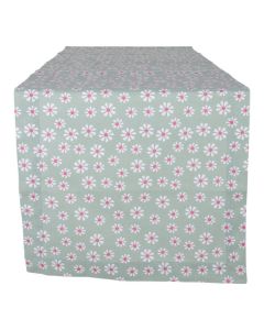 Daisy Flowers Chemin de table vert 50x140cm 