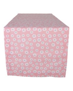 Daisy flowers Tablerunner pink 50x140cm 