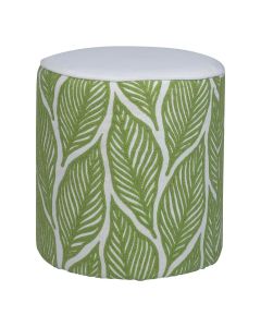 Lilou Poef bladeren groen 40x40x45cm