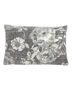 Vintage Flower kussen grijs 35x50cm 