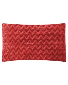 Zigzag Velvet kussen rood 30x50cm 