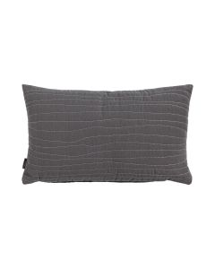 Uneven Stitching Kissen dunkelgrau 30x50cm