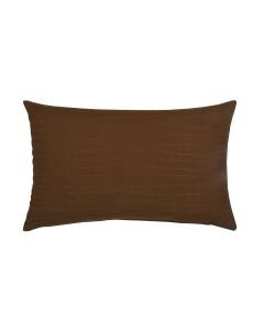 Uneven stitching henna brown cushion 30 x 50 cm