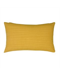 Uneven Stitching Kissen Gelb 30x50cm