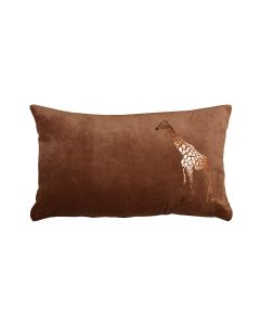 Giraffe Foil kussen roodbruin 30x50cm 