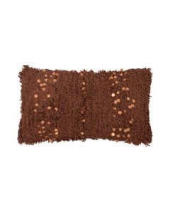 Boston coussin brun 30x50cm 