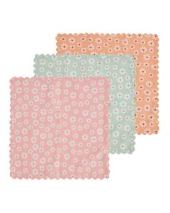 Daisy flowers napkin mix colours 40x40 (set of 3)