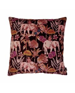 Elephant Print Kissen Bordeaux 60x60cm