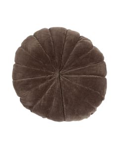 Flower kussen bruin dia40x12cm 