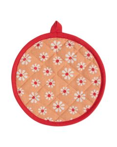 Daisy Flowers Pannenlap Onderzetter rond oranje 20cm 