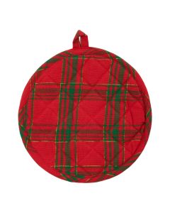 Wonder Christmas Potholder gold green red round 20cm 