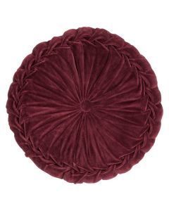 Kanan Velvet Kissen Bordeaux dia40x10cm 