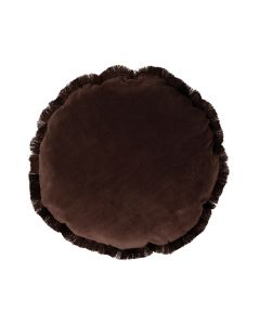 Melody Fringes coussin brun dia 45cm 